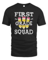 1st Grade Team Squad Crew Back School Graduation Teacher T-Shirt