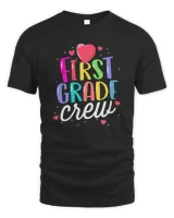 First Grade Teacher T-Shirt First Day School 1st Grade Crew T-Shirt