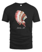 Homer Alaska Watercolor Native American Headdress T-Shirt