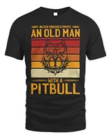 Pitbull Lover Dog Never Underestimate An Old Man With an Pitbull Pitbull Hund 402 Pitbulls