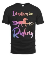 Id Rather Be Riding Horses Funny Horse Equestrian Tie dye 25