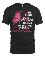 Warrior Win Faith Cure Ribbon Sickle Cell Awareness Shirt