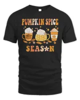 Pumpkin Spice Season Autumn Fall Vibes Pumpkin Spice Coffee Shirt