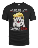 Samoyed Dog Even My Dog Is Waiting For Trump 2024 Shirt