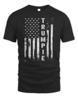 Trumpie Vintage Retro Distressed USA Flag Shirt