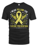 I Wear Yellow For Suicide Prevention Awareness Support T-Shirt