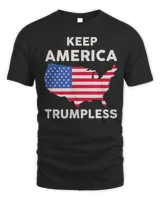 KEEP AMERICA TRUMPLESS American Flag T-Shirt