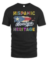 National Hispanic Heritage Month Puerto Rico Flag T-Shirt