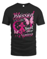 Pink Butterfly Blessed To Be Called Breast Cancer Survivor T-Shirt
