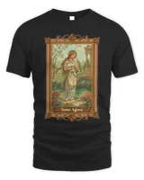 St Agnes of Rome Prayer Card Vintage Catholic Art Saints T-Shirt