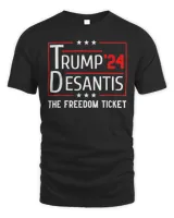 Support Trump 2024 Desantis The Free Ticket T-Shirt