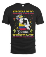 Hispanic Heritage Month Colombia Unbreakable Colombian Tee Shirt