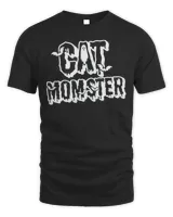 Cat Momster Halloween Tee Shirt