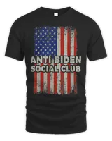 Anti Biden Social Club Distressed American Trump 2024 Tee Shirt