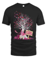 In October We Wear Pink Tree Gnome Breast Cancer Awareness Tee Shirt