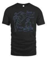 Sketch Of 3 Yoga Positions Tri-Blend T-Shirt
