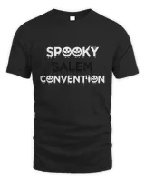 Spooky Vibes Salem Convention Pumpkin Halloween Letters  T-Shirt