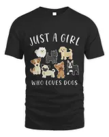 Just A Girl Who Love Dogs Shirt