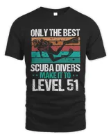51 Scuba Diving Level 51 Year Diver Snorkeling12953 T-Shirt