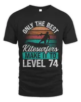 74 Kitesurf Level 74 Year Retro Kiteboarding14622 T-Shirt