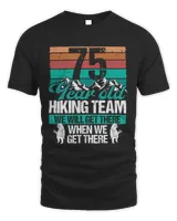 75 Birthday Sloth Hiking Mountains 75 Year Old13173 T-Shirt