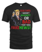 Fake News US President Donald Trump Christmas T-Shirt