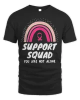 Support squad breast cancer Awareness pink ribbon rinbow T-Shirt