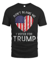 Vintage Don’t Blame Me I Voted For Trump USA Flag Patriots T-Shirt