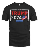 Donald Trump 2024 For President Usa Flag T-Shirt
