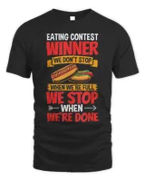 Hot Dog Eater Hotdog Outfit Hot Dog Eating Contest Winner Tee Shirt