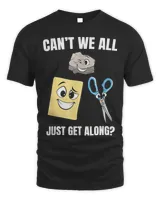 Can’t We All Just Get Along – Rock Paper Scissors Game Tee Shirt