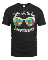 Autism Awareness Okay To Be Different Mom support Shirt