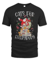 Cats For Everybody Ugly Christmas Cat Tee Shirt