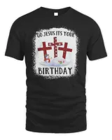 Go Jesus Its Your Birthday Christmas Buffalo Red Plaid Tee Shirt