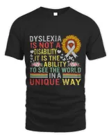 Dyslexia Awareness See World Unique Not Disability Sunflower