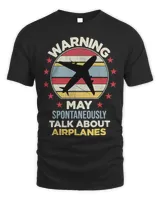 I May Talk About Airplanes Funny Pilot Airplane Vintage