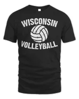 Wisconsin Volleyball Classic Style Vintage Distressed T-Shirt