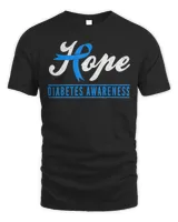 Hope Diabetes Awareness Ribbon Diabetic Type 1 T1 T-Shirt