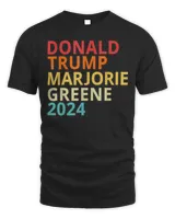 Trump Greene 2024 President Election Republican Ticket T-Shirt