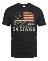 54 States USA American Flag Funny Joe Biden Gaff Shirt