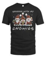 Hanging With My Gnomies Buffalo Plaid Red Christmas Lights Shirt