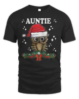 Auntie Owl Santa Funny Christmas Xmas Matching Family Pajama Raglan Baseball