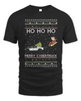 Cybertruck Tesla Inspired Funny Electric Future Car Santa Ride Ho Ho Ho Unisex Sweatshirt