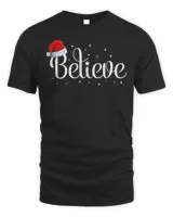 Funny Merry Christmas Believe In Santa Claus Family Matching