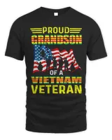 Proud Grandson Of A Vietnam Veteran Shirt Vietnam War Vet 434