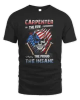 Carpenter The Few The Proud The Insane Skull American Flag Shirt