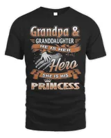 Grandpa And Granddaughter He Is Her Hero She Is His Princess Shirt