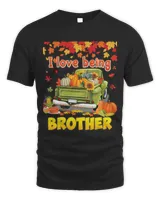 I Love Being A Brother Pumpkin Truck Fall Tree Thanksgiving84