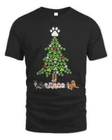 Dogs Paw Meow Tree Christmas Meowmas Shirt