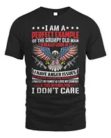 I Am A Perfect Example Of The Grumpy Old Man Eagle Guns American Flag Shirt